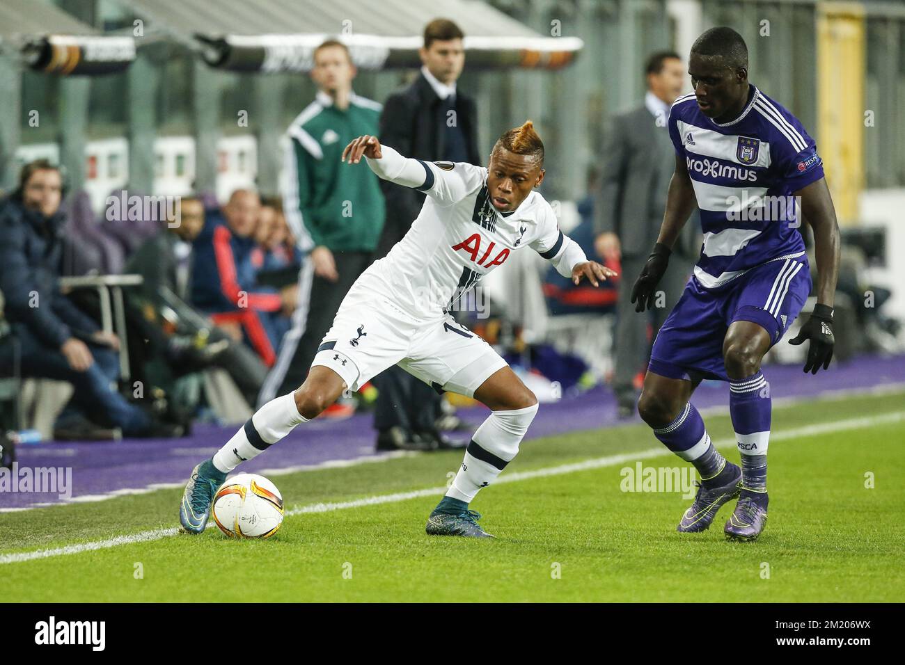 Clinton Njie Tottenham in a match of Europa League Anderlecht - FC