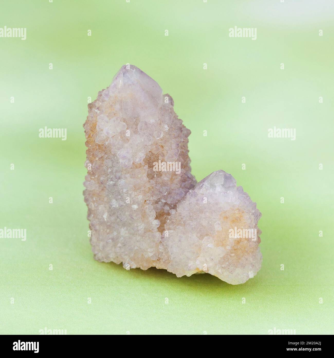 Macro close up colour photograph of a 'Spirit Quartz' a semi precious