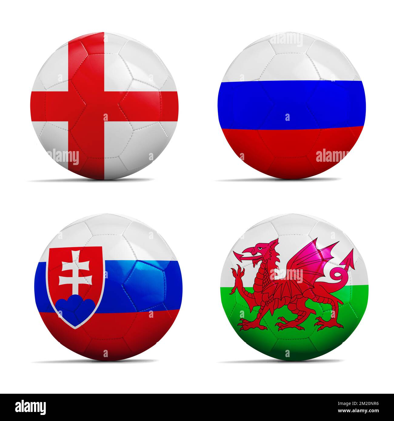 Soccer balls teams flags football hires stock photography and images