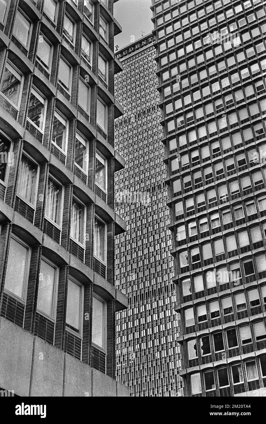 The Prudential Tower seen behind the Fairfield and Boylston apartment