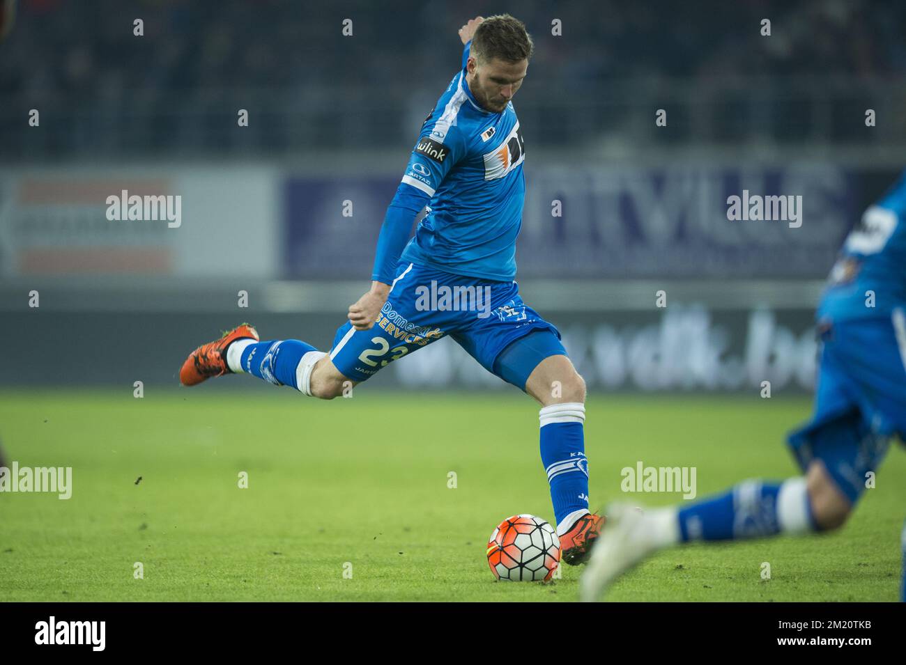 20160121 - GENT, BELGIUM: Gent's Lasse Nielsen pictured in action during  the Croky Cup first leg 1/