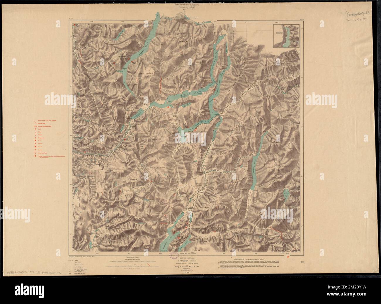 British Columbia, Shuswap Sheet : Economic Minerals And Glacial Striae ...