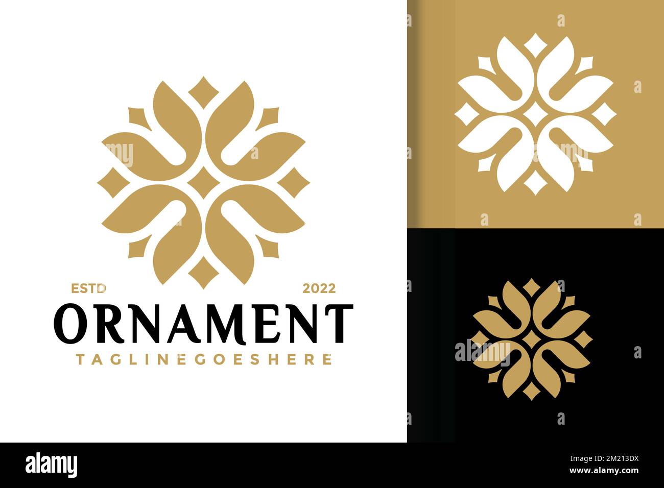 A vector illustration of the Abstract Luxury Ornament Logo Design Stock ...