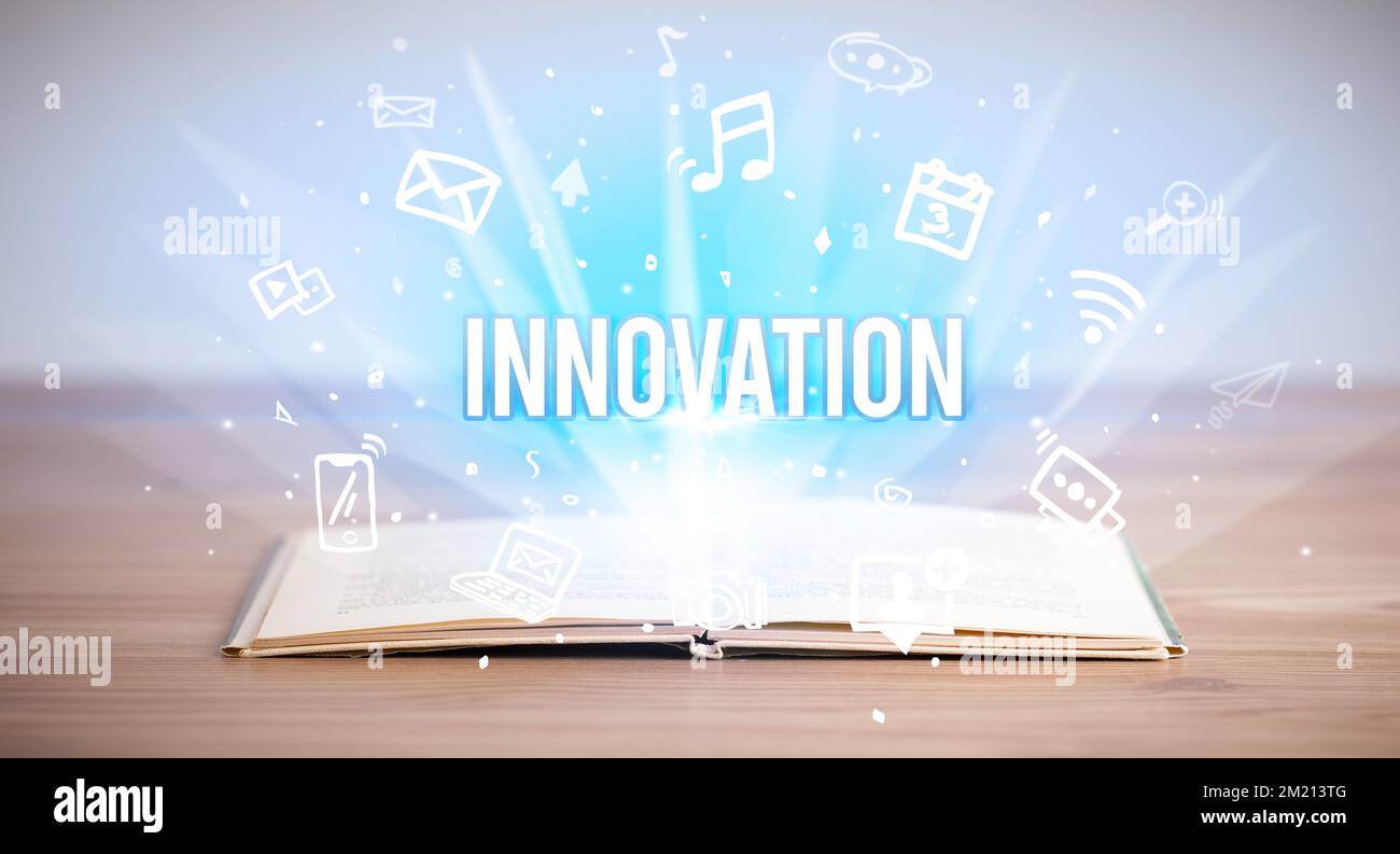 Business Book Inscriptions Examples open book with business inscription Stock Photo - Alamy