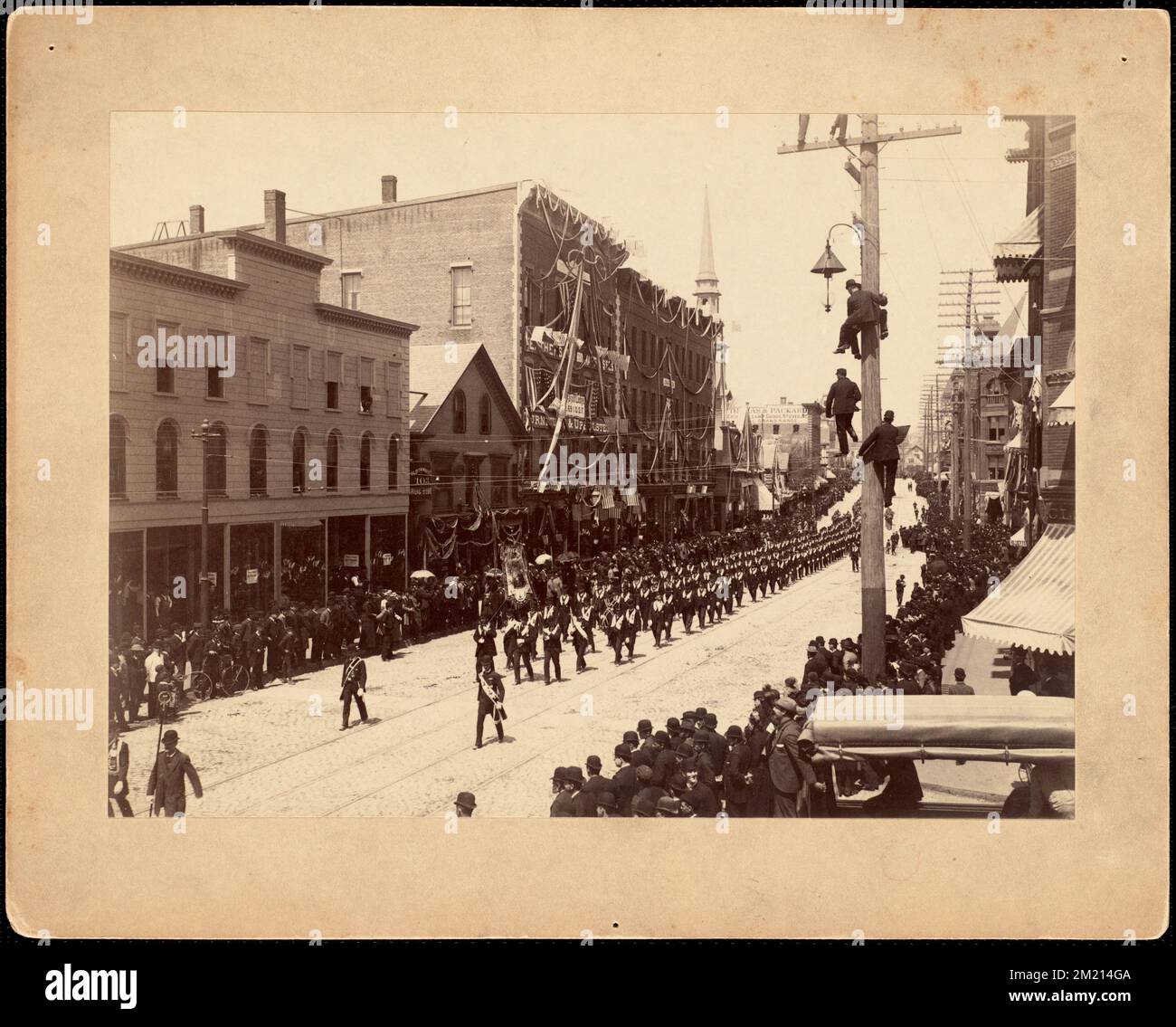 Brockton parade on Main Street , Parades & processions, Brockton Public