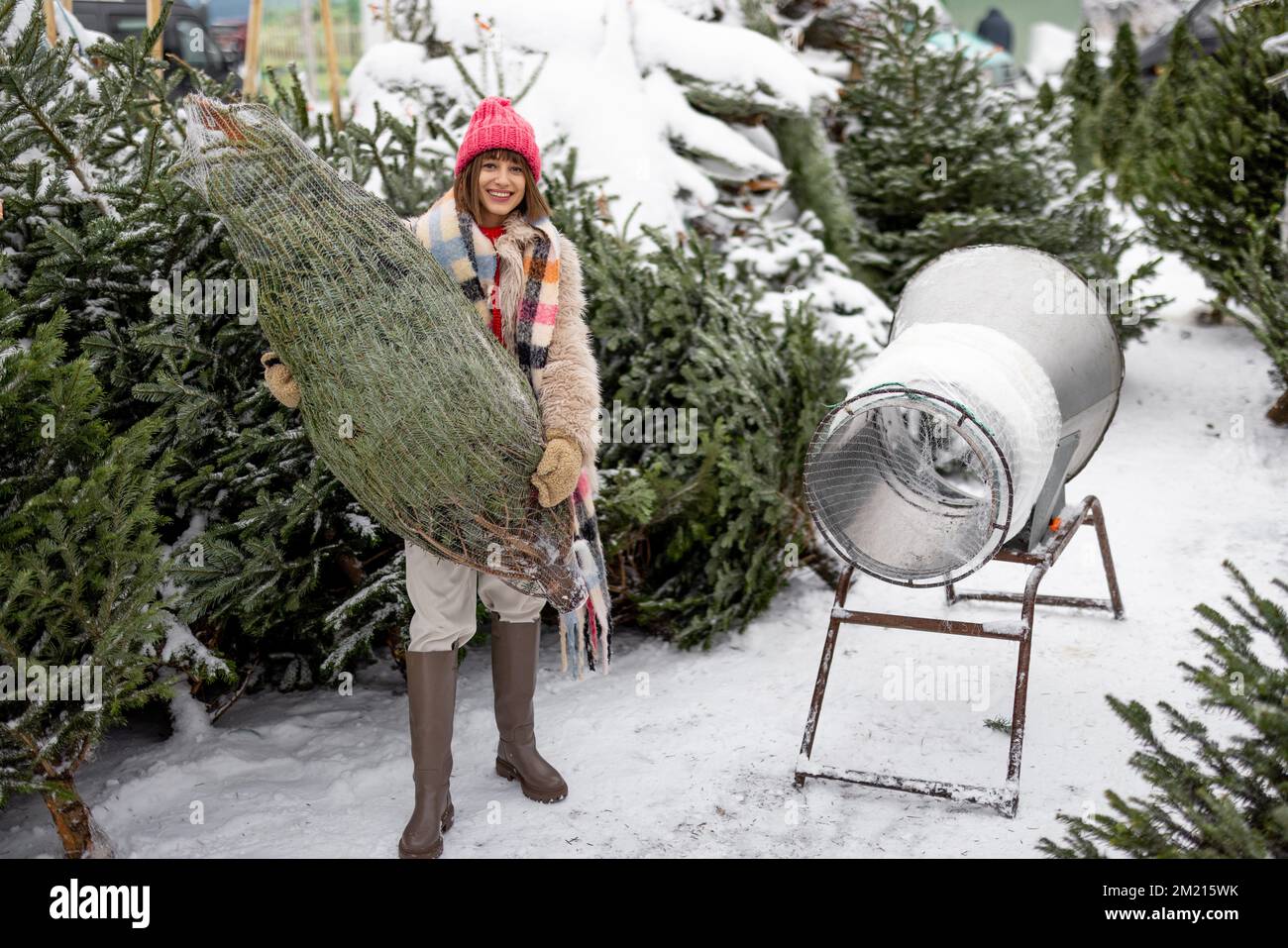 Wrapped christmas tree hi-res stock photography and images - Alamy
