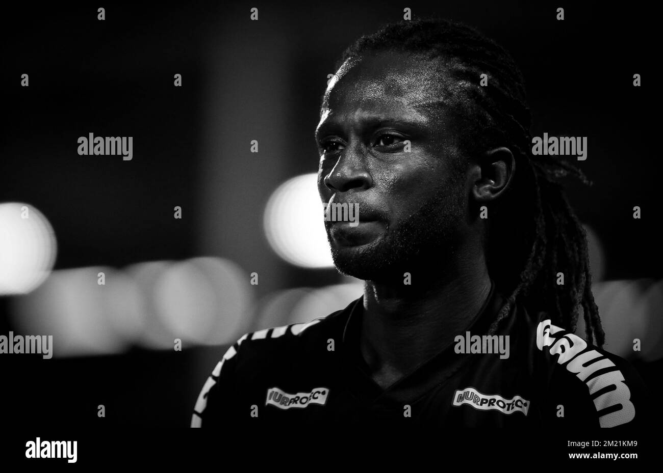 Charleroi's Dieumerci Ndongala pictured during the Jupiler Pro League match between Charleroi and KV Kortrijk, in Charleroi, Friday 13 May 2016, first leg match of the Play-off 2 final of the Belgian soccer championship.  Stock Photo
