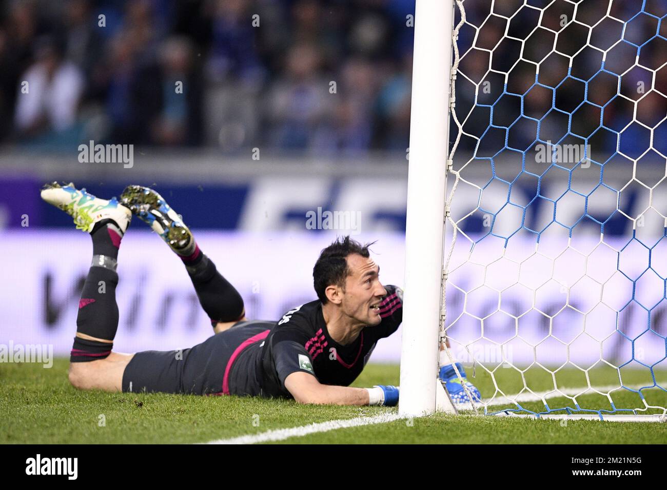 Anderlecht's goalkeeper Silvio Proto pictured during the Jupiler Pro League match between KRC Genk and RSC Anderlecht, in Genk, Thursday 19 May 2016, on day 9 of the Play-off 1 of the Belgian soccer championship.  Stock Photo