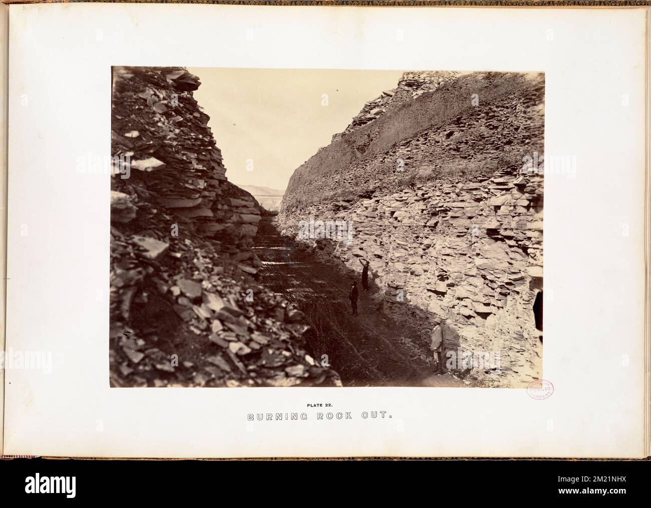 Burning Rock Cut , Railroad cuts, Railroad construction & maintenance