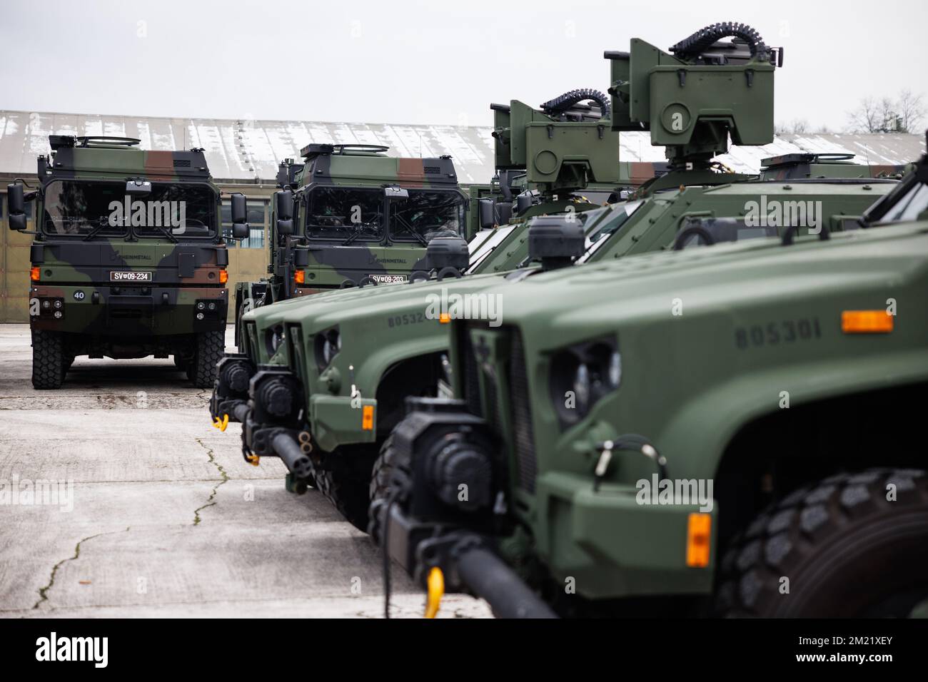 Ljubljana, Slovenia. 13th Dec, 2022. German Rheinmetall MAN tactical ...