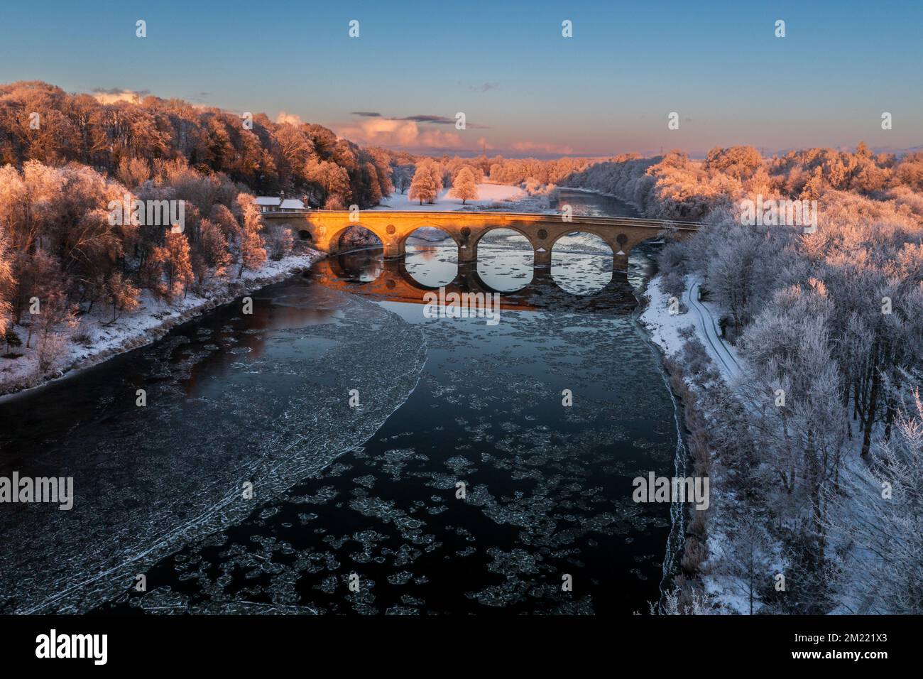 Coldstream Bridge the crossing of the Scottish Border. It was here that
