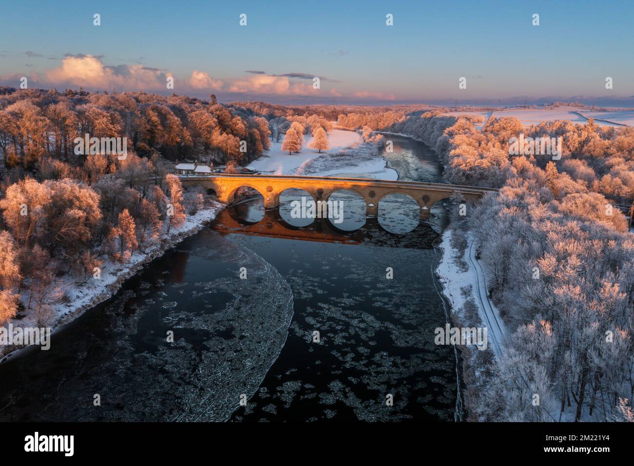 Coldstream Bridge the crossing of the Scottish Border. It was here that