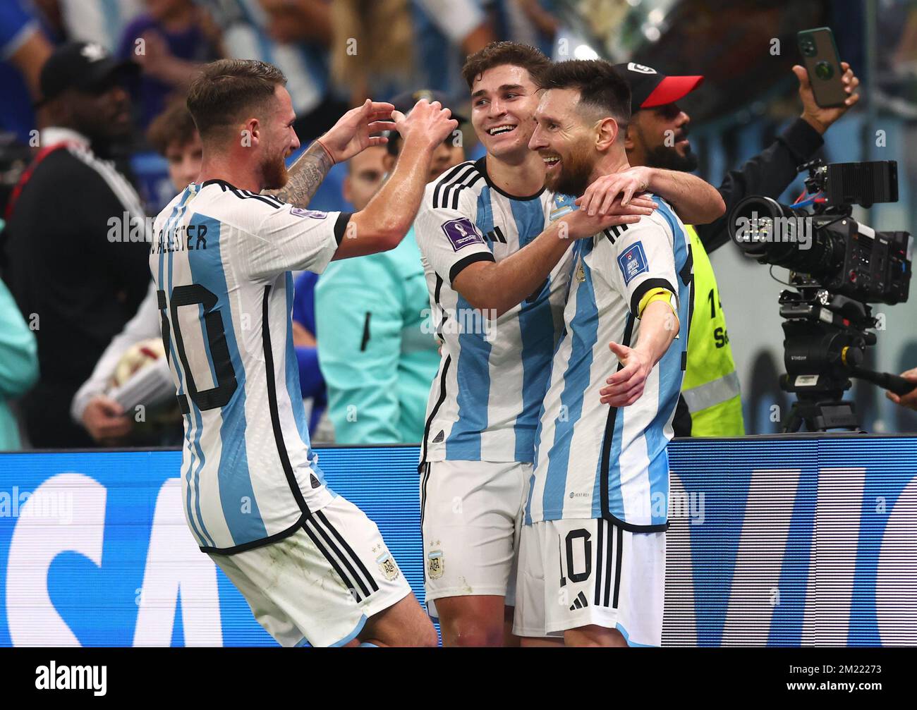 Doha, Qatar, 13th December 2022. Lionel Messi of Argentina celebrates