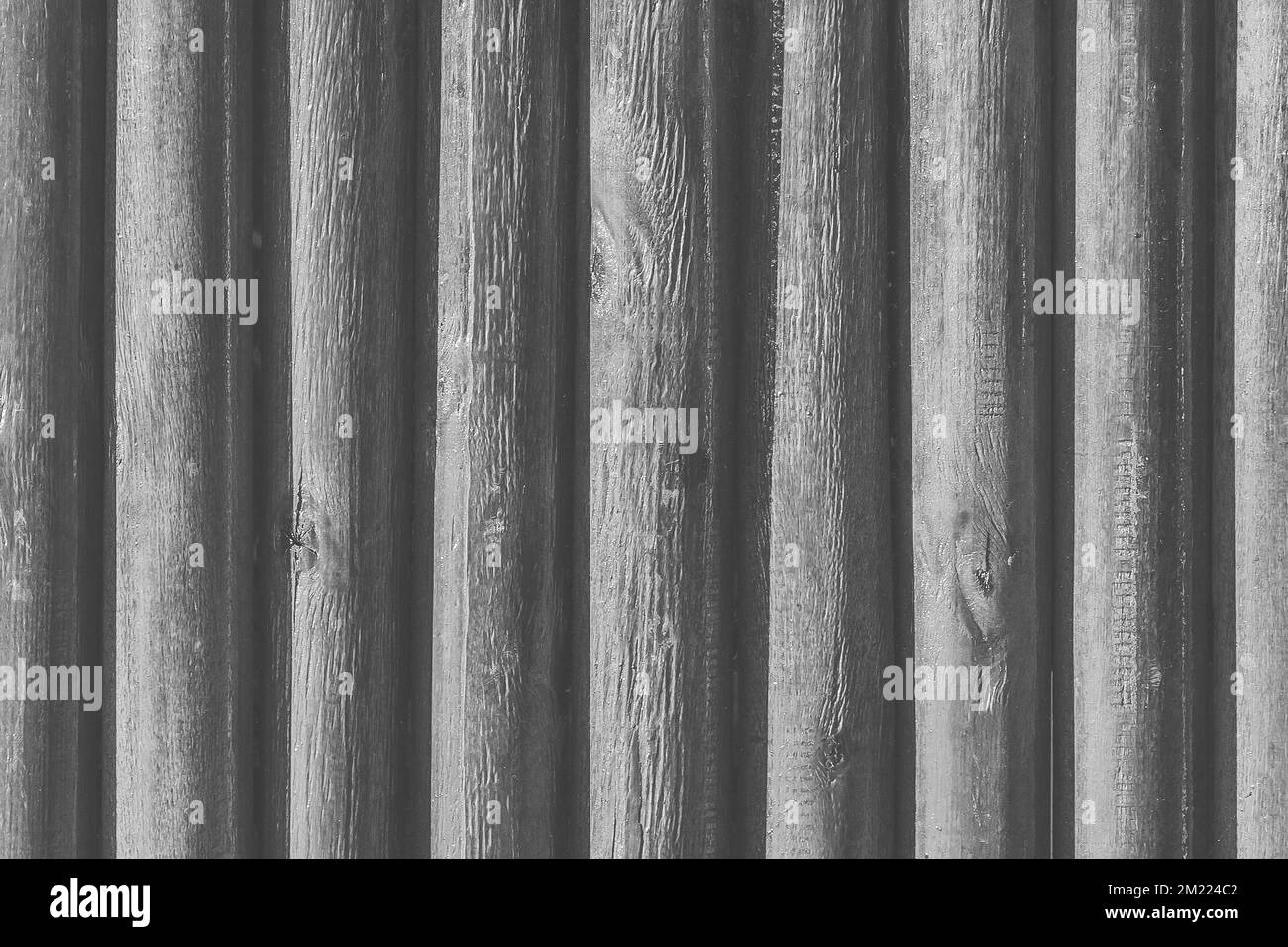 Large wood grey vertical logs fence plank texture board gray background