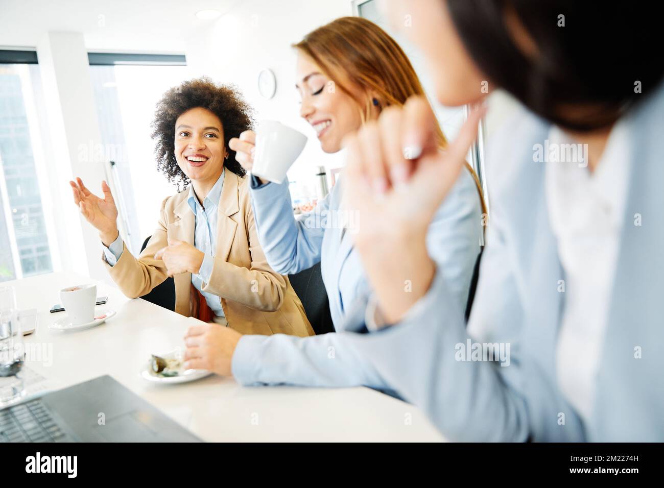 young business people meeting office teamwork group success corporatye discussion Stock Photo