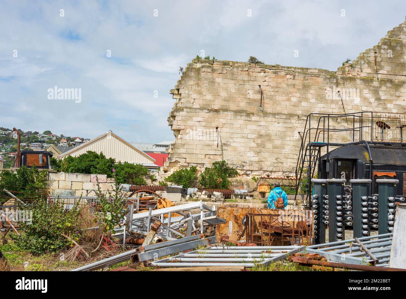 The outside exhibits at the Steampunk Museum in Oamaru, South Island
