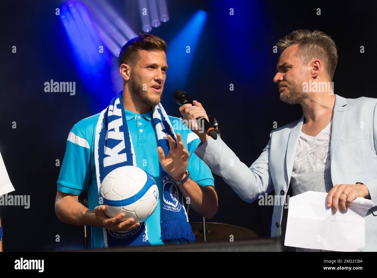 Gent's Rami Gershon pictured during the official presentation of the  2016-2017 squad of Belgian first division soccer team KAA Gent, at the  173rd edition of the 'Gentse Feesten' city festival in Gent,