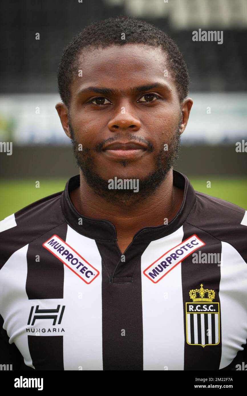 Charleroi's Djamel Bakar poses for the photographer during the 2016-2017 season photo shoot of Belgian first league soccer team Sporting Charleroi, Friday 22 July 2016 in Charleroi.  Stock Photo