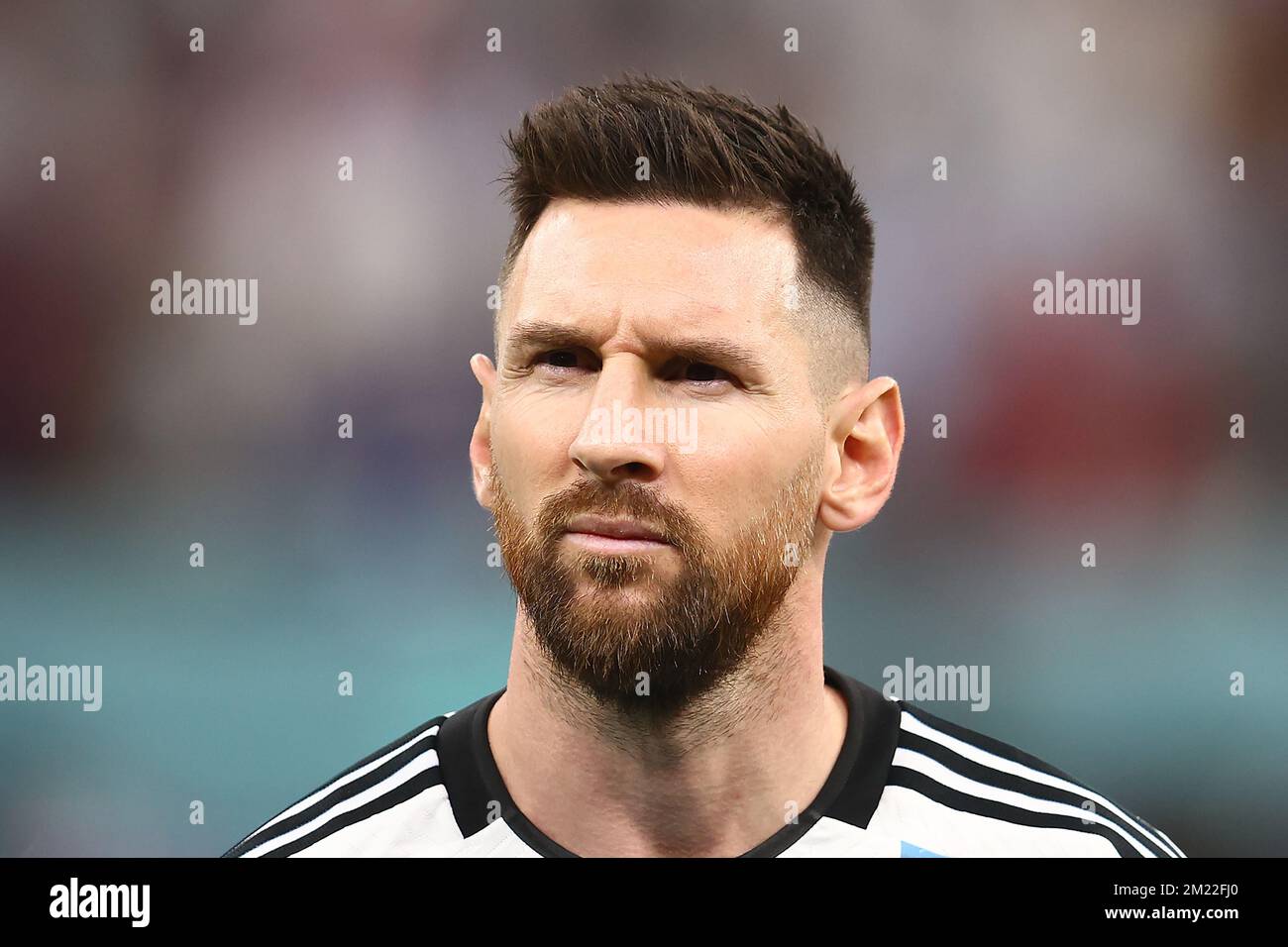 Doha, Qatar. 13th Dec, 2022. Lionel Messi of Argentina looks on during the 2022 FIFA World Cup Semi-Final match at Lusail Stadium in Doha, Qatar on December 13, 2022. Photo by Chris Brunskill/UPI Credit: UPI/Alamy Live News Stock Photo