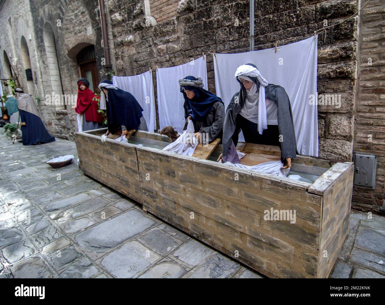 Nativity scene in the medieval streets of the San Martino district in
