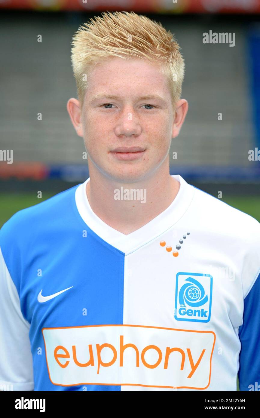 Kevin De Bruyne of the 2010-2011 season team of Belgian first division soccer team KRC Genk pictured during the offical team presentation and photoshoot, at the Cristal Arena, in Genk, Tuesday 13 July 2010.    Stock Photo