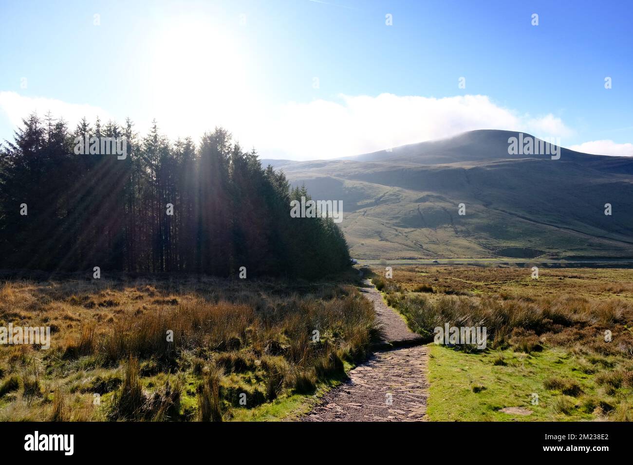 Visiting the landscapes of Pen Y Fan, Brecon Beacon Mountains in South Wales, great views to look at during your Hiking exercises, best spot for it. Stock Photo