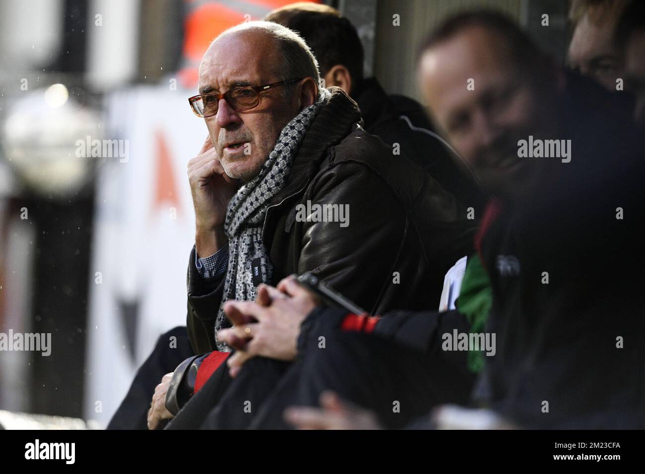 Lommel's head coach Walter Meeuws pictured during the Proximus League match of D1B between Lommel United and Union Saint-Gilloise, in Lommel, on Sunday 06 November 2016, on day 14 of the Belgian soccer championship, division 1B. BELGA PHOTO YORICK JANSENS Stock Photo