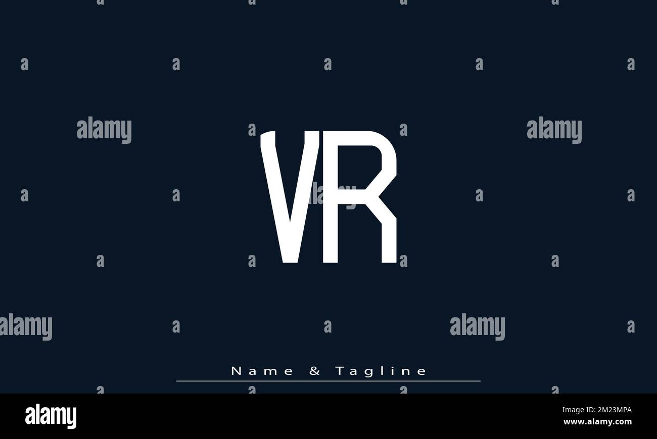 Alphabet letters Initials Monogram logo VR , RV Stock Vector