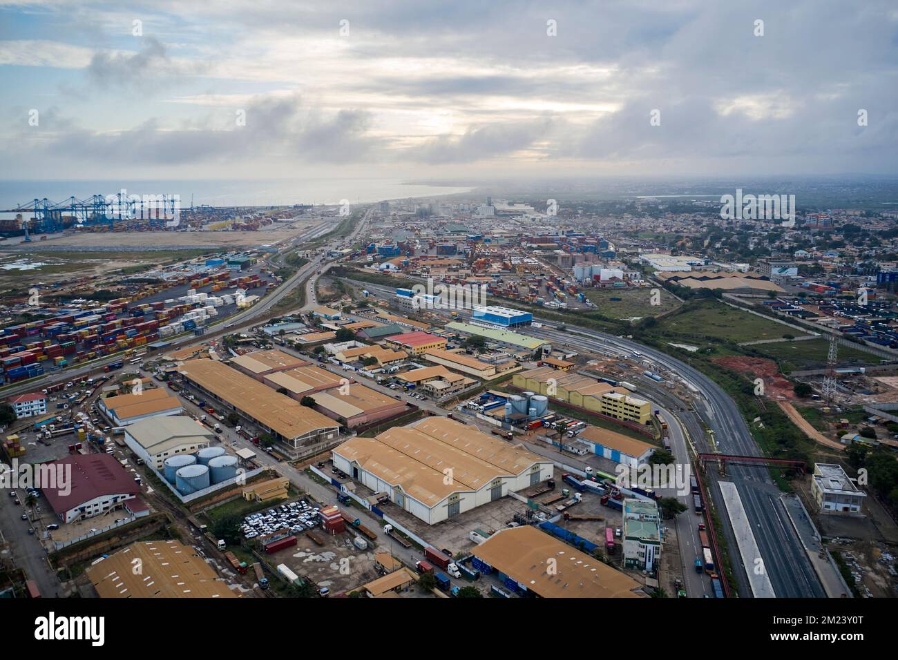 A bird #39 s eye view of the Tema port in Ghana Stock Photo Alamy A bird #39 s eye view of the Tema port in Ghana Stock Photo Alamy