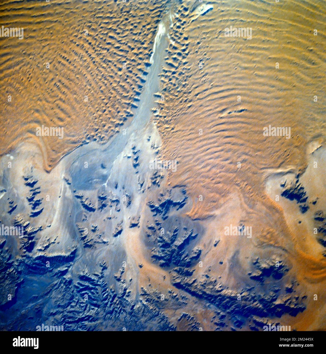 Namib-Naukluft National Park  Desert View From Space Stock Photo