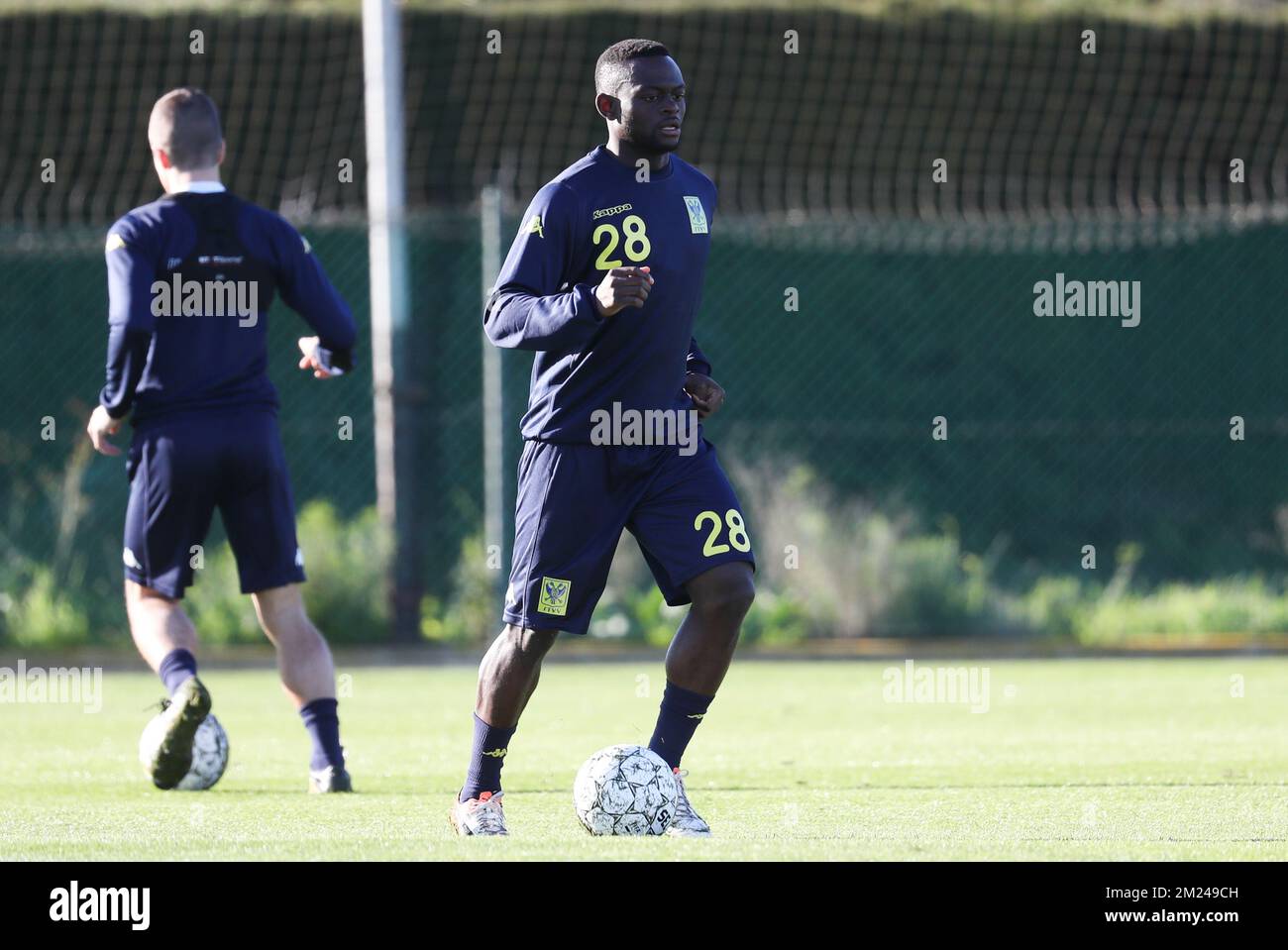 STVV Igor Vetokele pictured during a training session during the winter  training camp of Belgian first