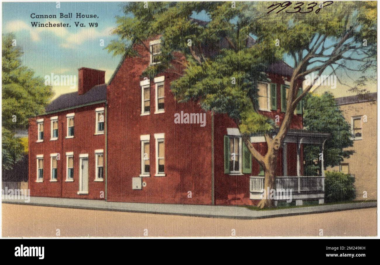 Cannon Ball House, Winchester, Va. , Historic buildings, Tichnor