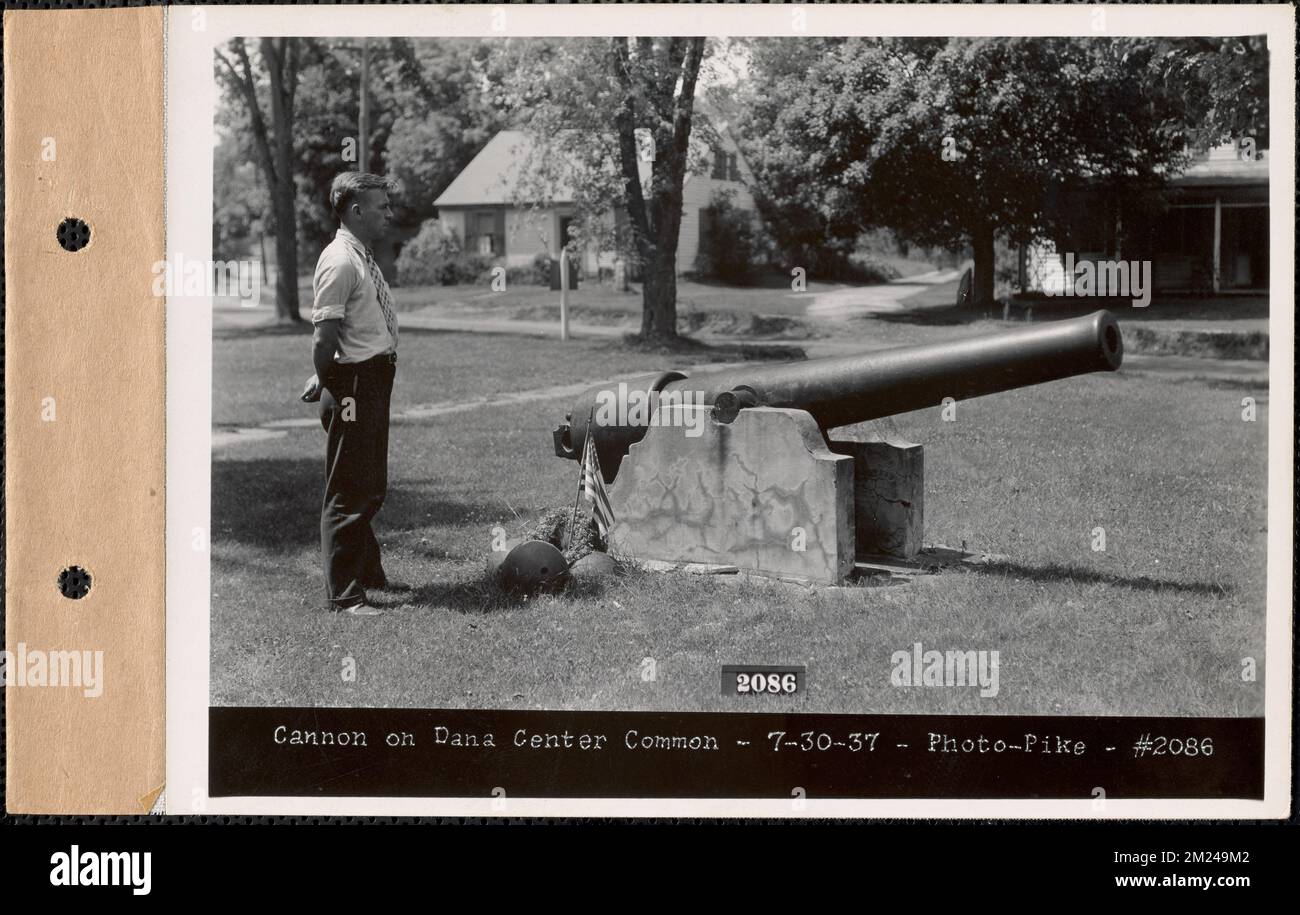 Cannon on Dana Center Common, Dana, Mass., July 30, 1937 Parcel no