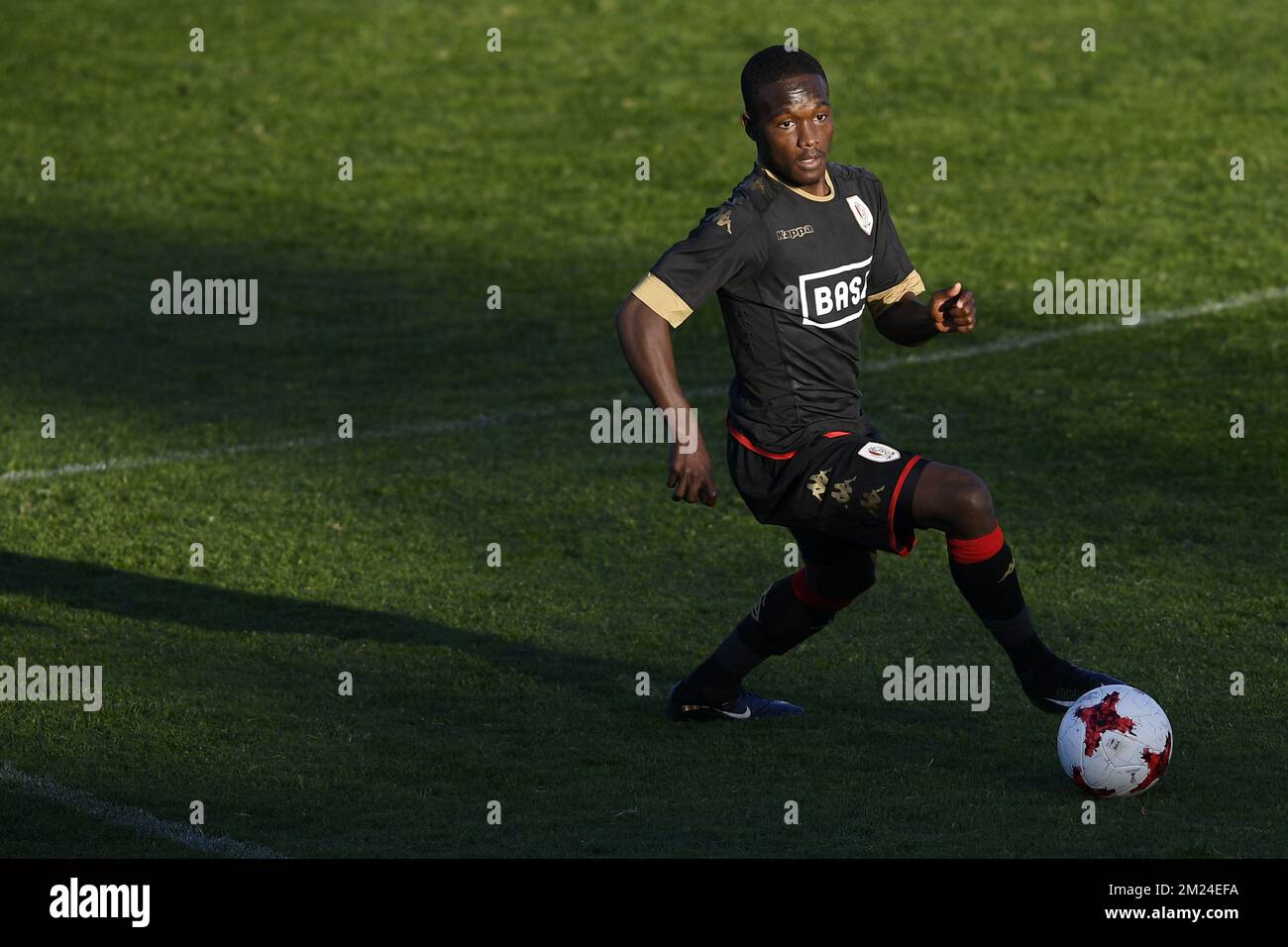 Standard's Ibrahima Bah pictured in action during a friendly soccer game between Belgian first division soccer team Standard de Liege and Liechtenstein soccer team Vaduz on the sixth day of the winter training camp of Standard de Liege, in Coin, Spain, Friday 13 January 2017. BELGA PHOTO YORICK JANSENS Stock Photo