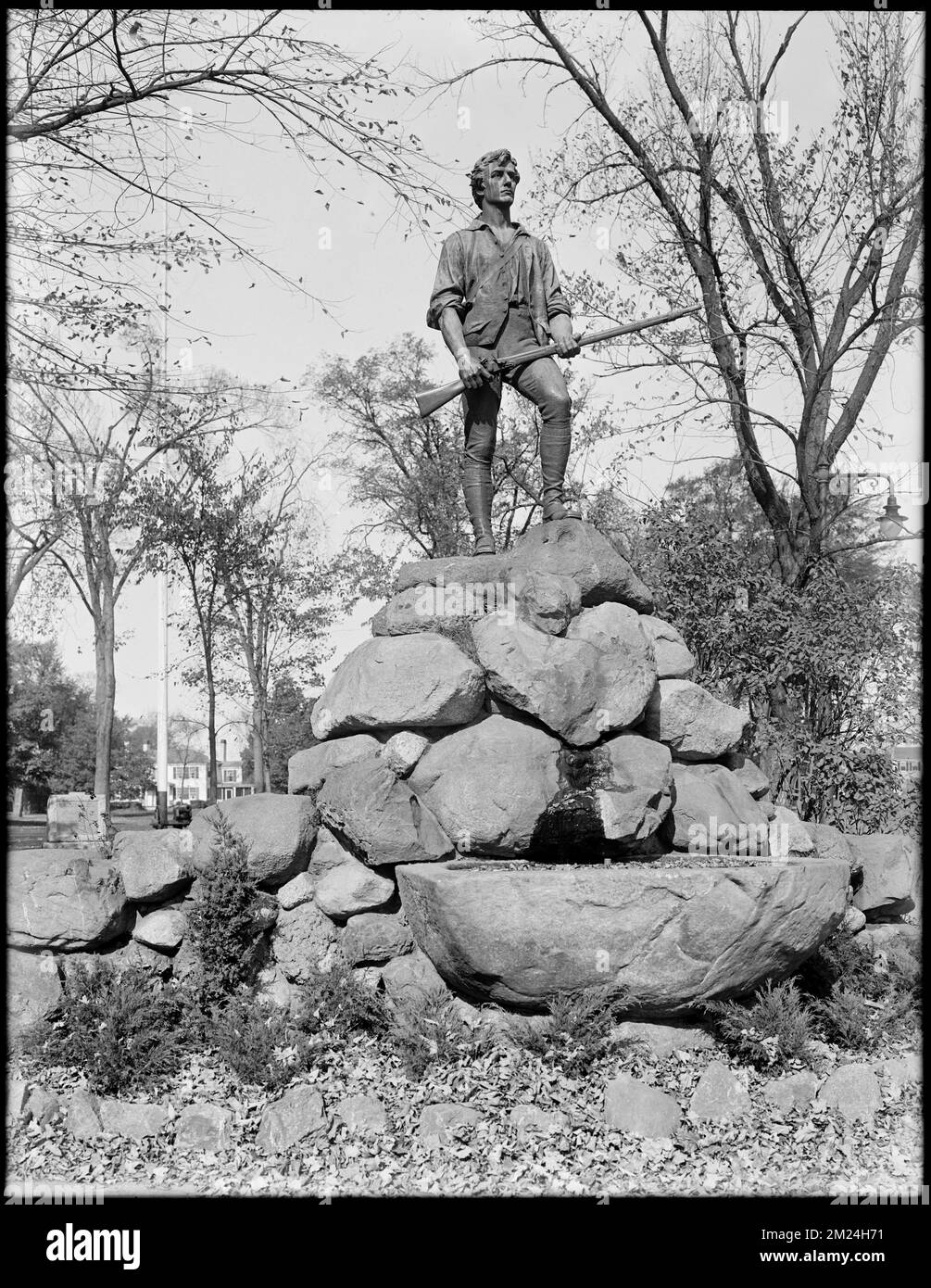Captain Parker statue, Minuteman at Lexington Green, Lexington, Mass