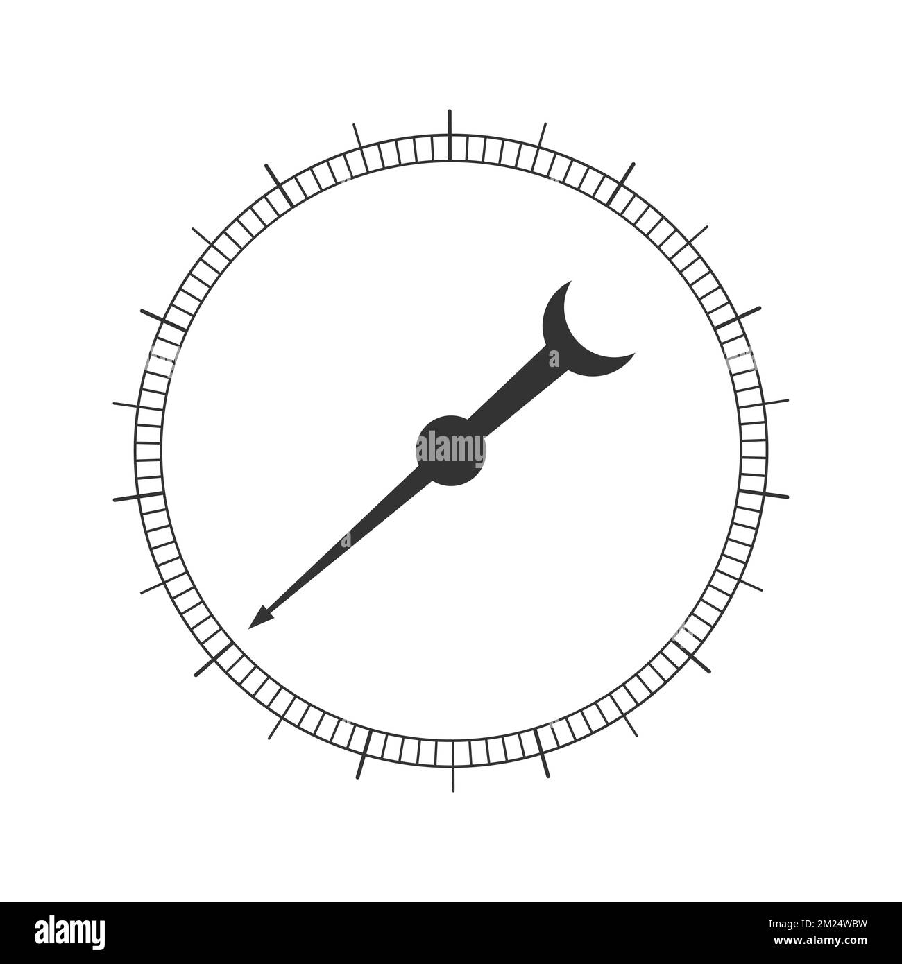 Round Measuring Scale Of Chronometer Barometer Compass Speedometer