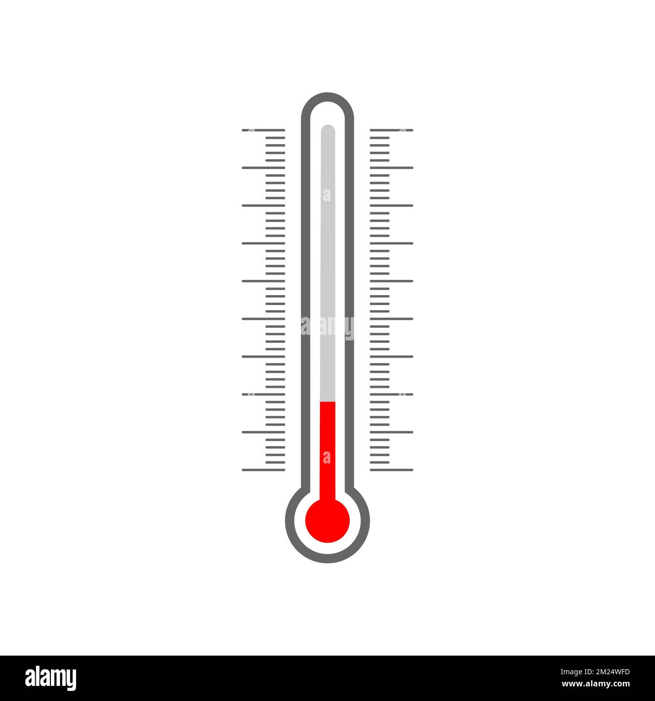 Fahrenheit and celsius scale white round thermometer for measuring weather  temperature. Thermometer isolated on white background. Ambient temperature  plus 70 degrees fahrenheit Stock Photo