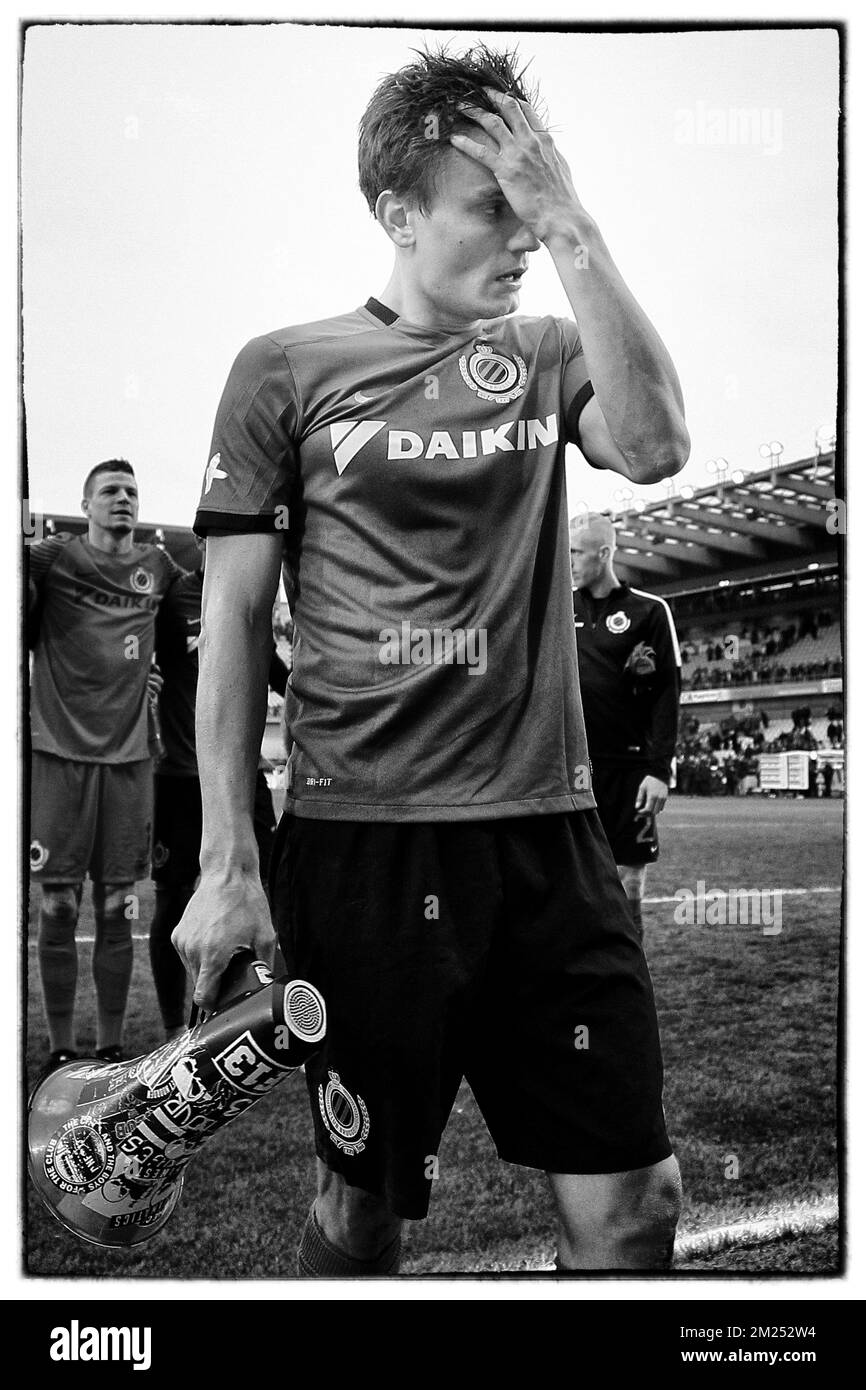 Club's Jelle Vossen pictured after the Jupiler Pro League match between Club Brugge and Sporting Charleroi, in Brugge, Sunday 05 February 2017, on day 25 of the Belgian soccer championship. BELGA PHOTO BRUNO FAHY Stock Photo