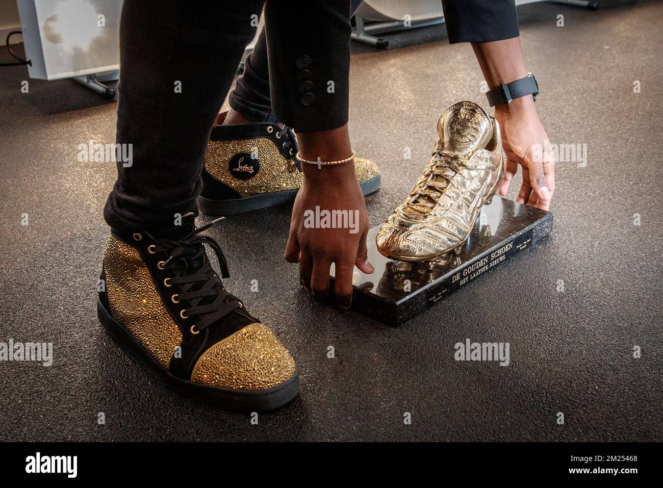 Illustration picture shows a press conference of Club Brugge Jose  Izquierdo, winner of the 63th edition of the 'Golden Shoe' award, in Brugge,  Thursday 09 February 2017. The Golden Shoe (Gouden Schoen /