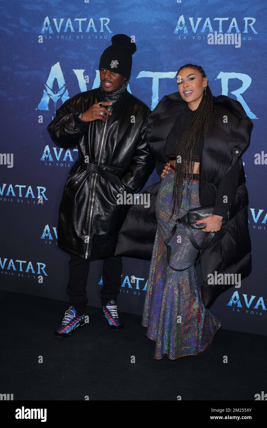 Paris, France on December 13, 2022. Black M and Léa Dja Dja attending ...