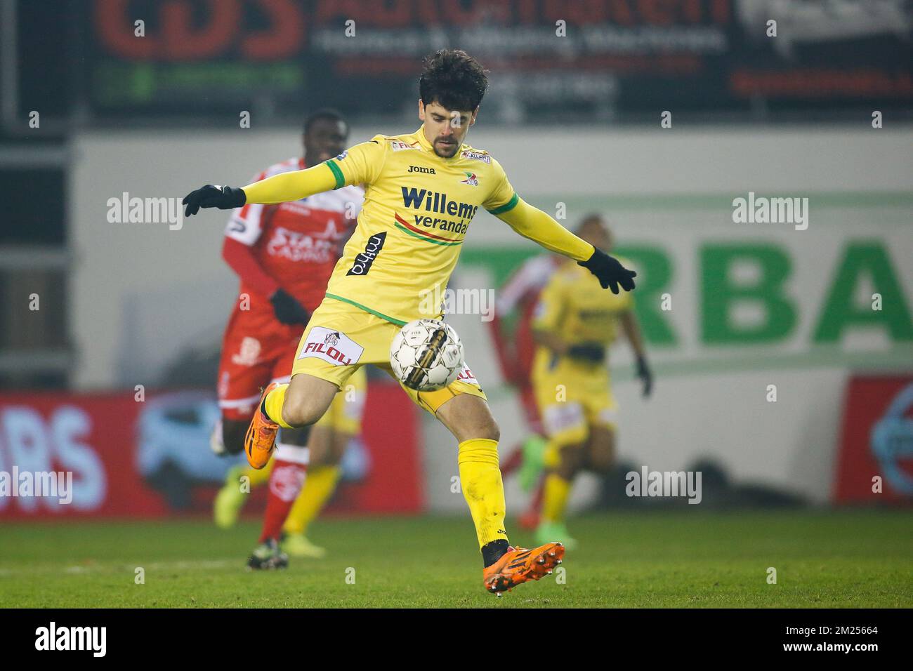 Oostende's Fernando Canesin pictured in action during the Jupiler Pro League match between Mouscron and KV Oostende, in Mouscron, Saturday 11 February 2017, on day 26 of the Belgian soccer championship. BELGA PHOTO BRUNO FAHY Stock Photo