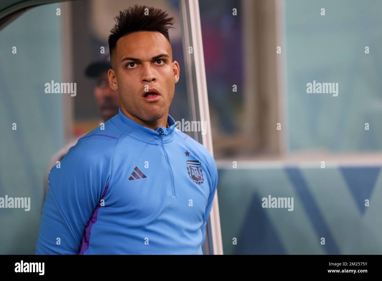 Doha, Qatar. 13th Dec, 2022. Lautaro Martínez Argentina player during a match against Croatia valid for the semifinals of the FIFA World Cup at the Lusail Iconic Stadium in the city of Doha, Qatar, December 13, 2022. (Photo: William Volcov) Credit: Brazil Photo Press/Alamy Live News Stock Photo