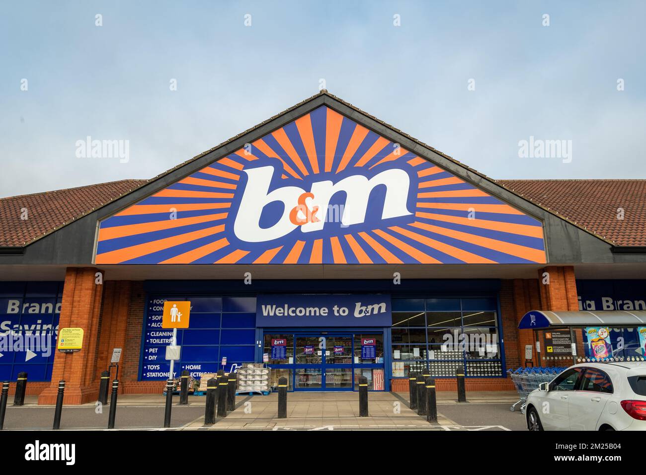 Basingstoke, UK September 2022 B and M Stores branch, a British