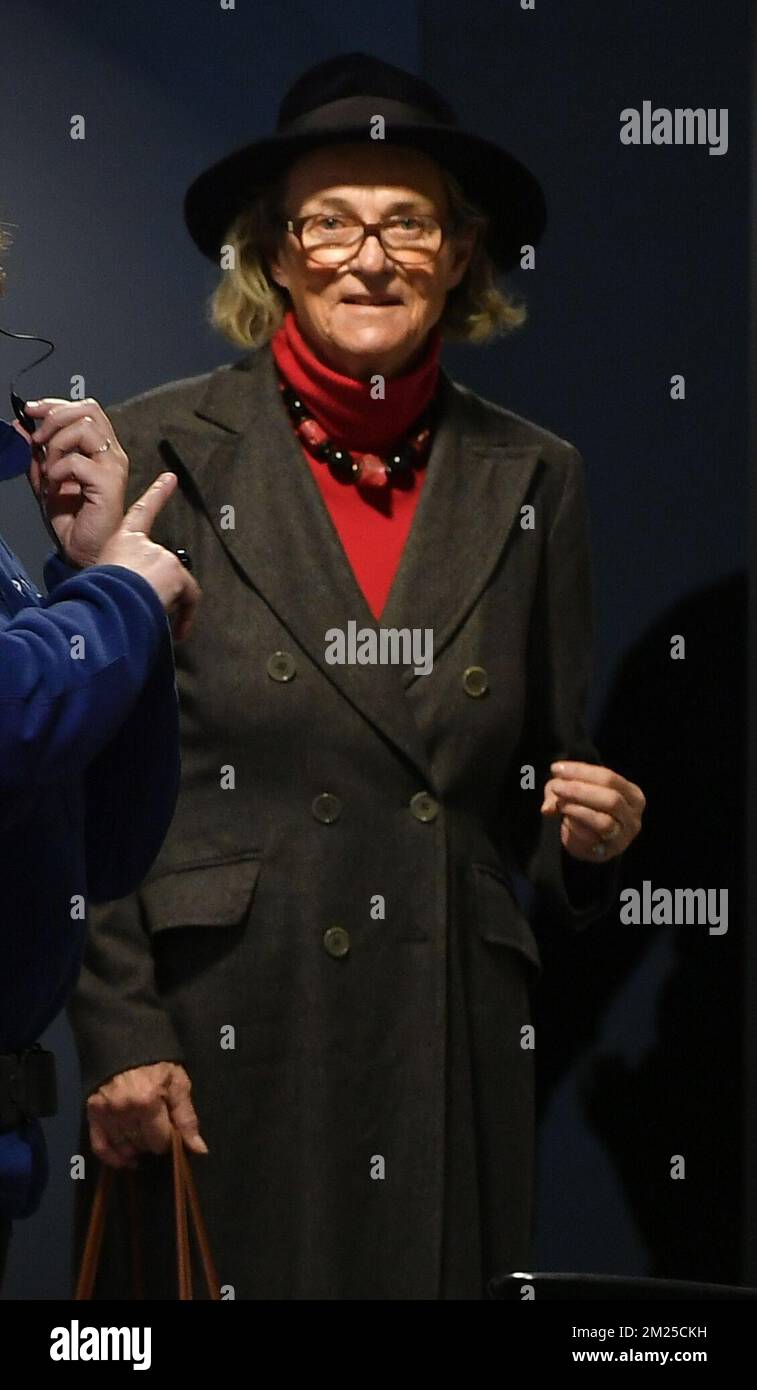 Sybille de Selys Longchamps, mother of Delphine Boel pictured during the convocation of King Albert II, in the double case of Delphine Boel who contests the paternity of her father Jacques Boel and asks for the recognition of the paternity of King Albert II, at the Brussels Trial Court of First Instance, Tuesday 21 February 2017, in Brussels. Boel intends to prove she is Albert II's biological daughter. BELGA PHOTO ERIC LALMAND  Stock Photo