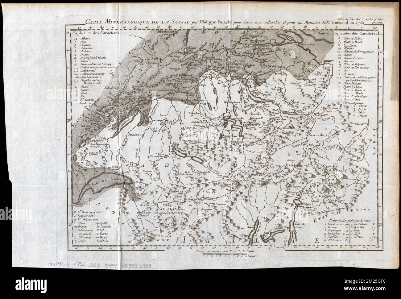 Carte mineralogique de la Suisse , Switzerland, Maps, Early works to ...