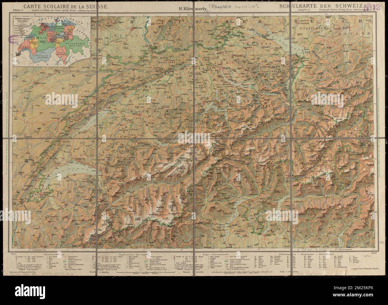 Carte scolaire de la Suisse Switzerland - Carte Scolaire De La Suisse Switzerland Maps Norman B Leventhal Map Center Collection 2M25KPX 
