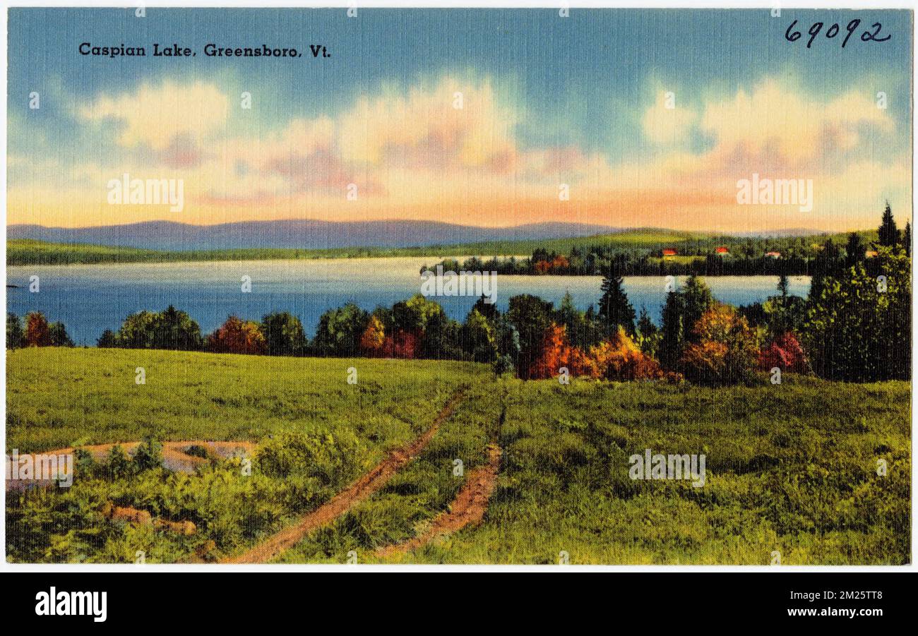 Caspian Lake, Greensboro, Vt. , Lakes & ponds, Tichnor Brothers