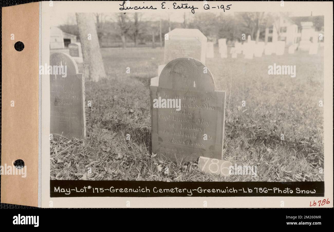 Catharine May, Greenwich Cemetery, Old section, lot 175, Greenwich