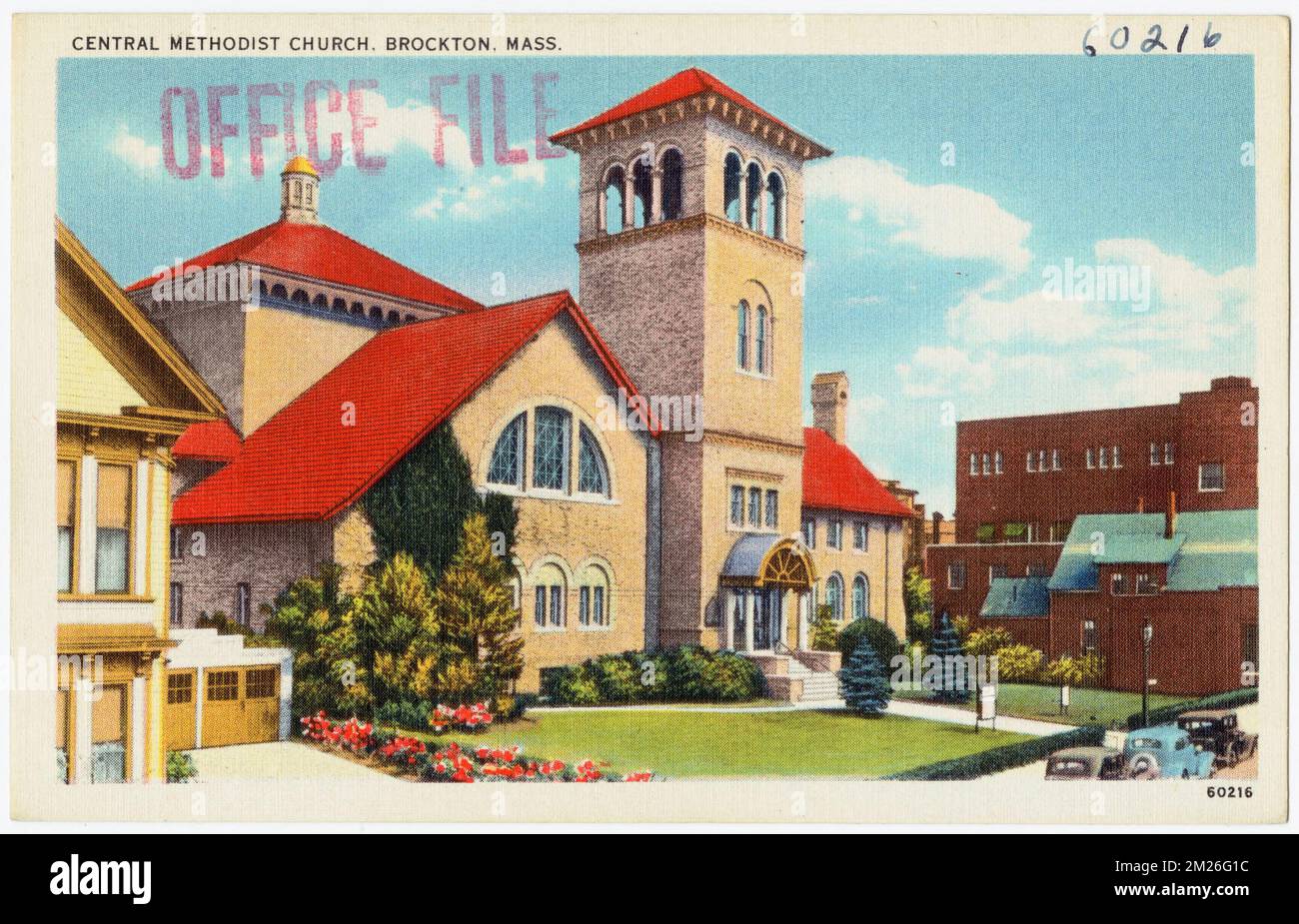 Central Methodist Church, Brockton, Mass. , Churches, Tichnor Brothers Collection, postcards of the United States Stock Photo