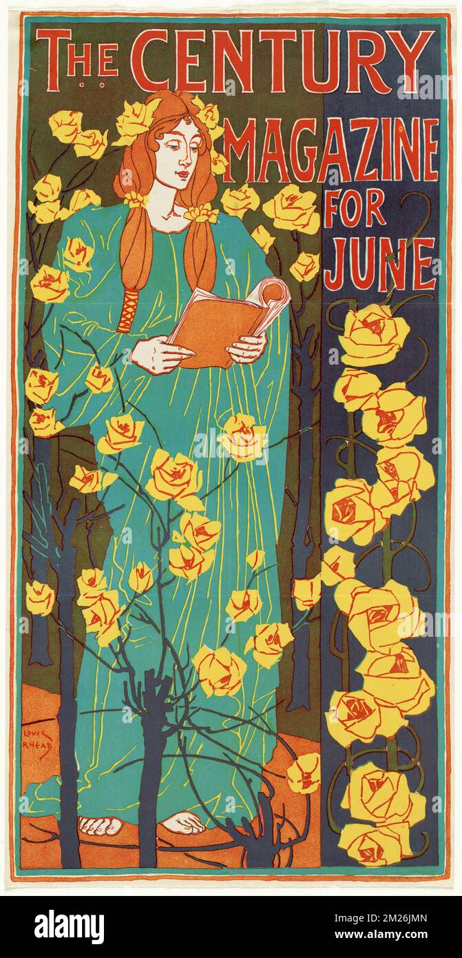 The century magazine for June , Reading, Periodicals, Roses Stock Photo ...
